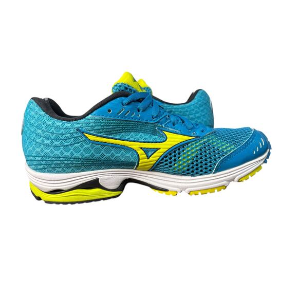 Mizuno Wave Sayonara 3 Electric Blue Neon Yellow Running Size 6 - Picture 5 of 8